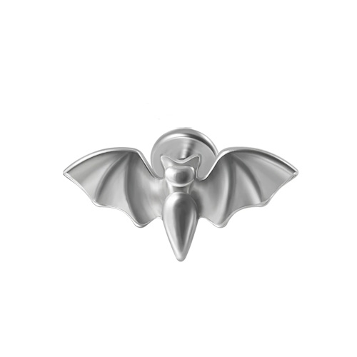 Piercing Labret Modelo 14 Morcego Rosca Interna Aço 316L